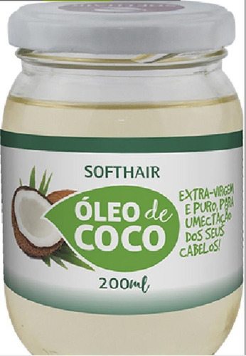 Óleo De Coco Softhair 200ml Extra Virgem
