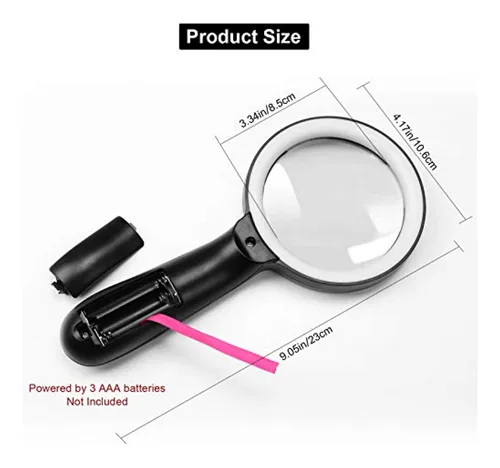 Lupa 10x con luz hot sale