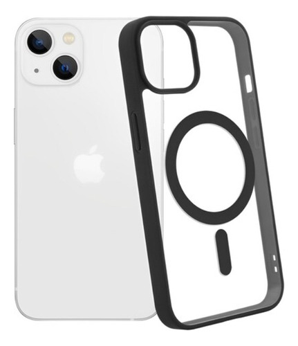 Forro/case Transparente Negro Para iPhone 13
