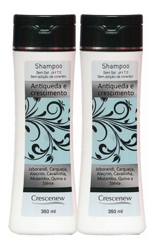 Imagem 1 de 4 de Shampoo Antiqueda Crescenew 350 Ml - Jaborandi Broto Bambu