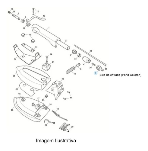 Bico De Entrada (porta Celeron) Para Ferro Continental