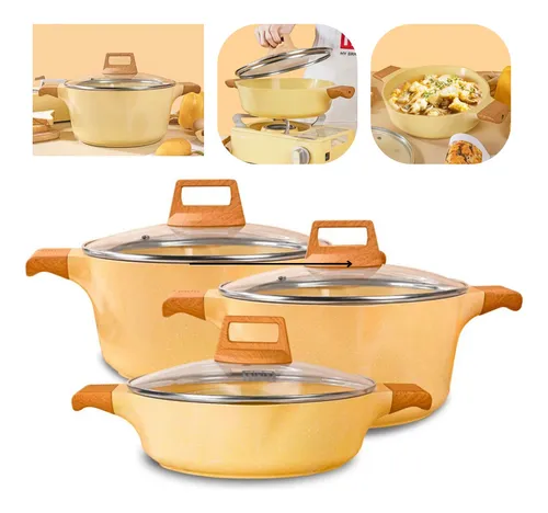 comprar Conjunto De Panelas Antiaderentes Para Indução ,fogão 6 Peça