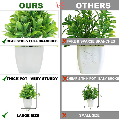 Plantas Artificiales En Maceta Paquete De 3 Eucalipto Median