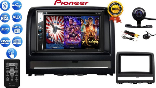 Imagem 1 de 9 de Dvd 2 Din Avh-g228bt Usb Bt + Câm Moldura Palio Strada Siena