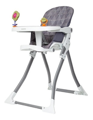 Silla De Comer Carestino Plus Gris Estampada Plegable