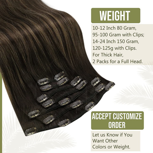 Extensiones Castaño 2 Castaño Ceniza 2 Castaño 120gr 16in
