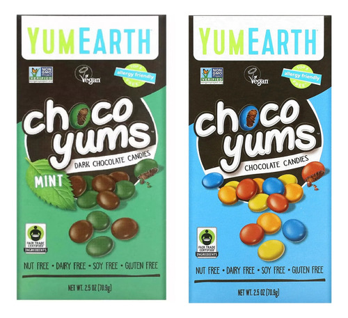 Yumearth, 2 Cajas De Caramelos De Chocolate Choco Yums