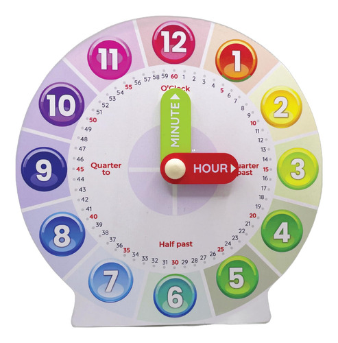 Reloj Educativo Interactivo: Aprende La Hora Facilmente, Dis