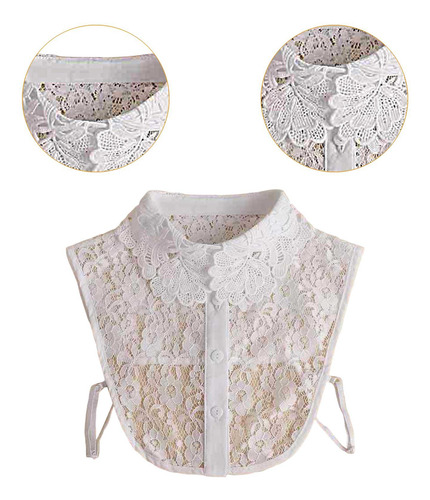 Cuello Falso De Encaje, Accesorio Ajustable Para Suéteres,