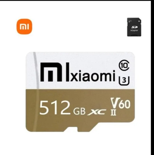 Tarjeta Micro SD Xiaomi Pro 512gb 120mb/s Clase 10 con Adaptador