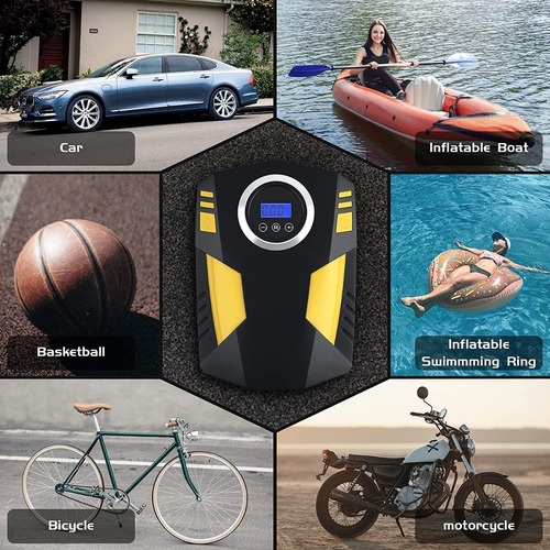 Glowlin Compresor Inflador De Llanta Para Auto Goxawee Lcd