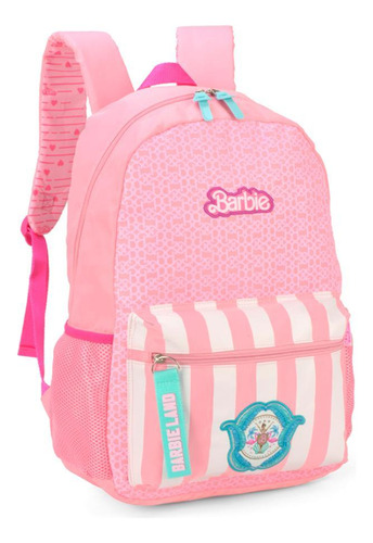 Mochila De Costas Barbie Rosa E Branco - Luxcel