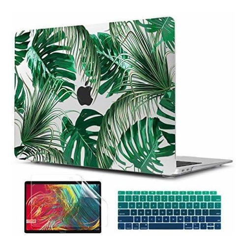 Tropical Palm Leaves Estuche Rígido Para Teclado Prote...