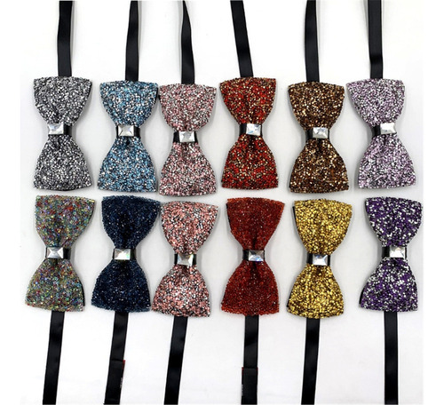 . (a) Corbata De Cristal Brillante Con Diamantes De