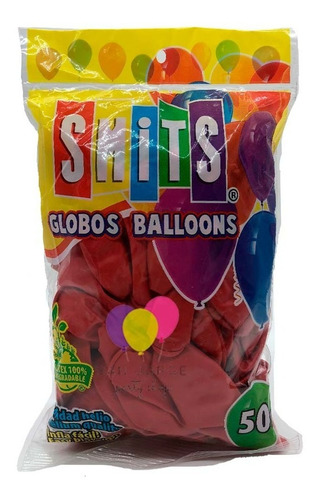 Globos Smits #12 C/50 Estandar Colores Smi1x1 Color Rojo