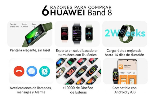 Imagen 2 de 7 de Huawei Smartwatch Band 8
