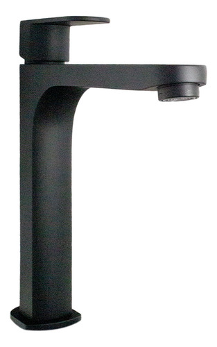 Monomando Lavabo Plano Largo Acero Negro Mate Dica 33102670