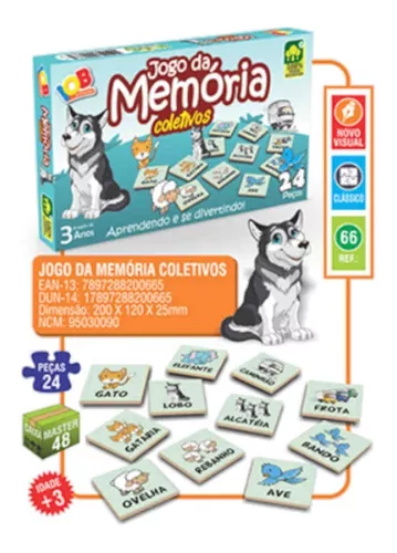 Kit Com 10 Jogos Educativos (jogo Memória, Alfabeto, Dominó)