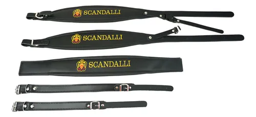 Kit De Alças Bordadas Scandalli Acordeon Gaita Sanfona