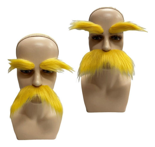 2 Set De Barba Y Cejas Postizas, Facial Barba 16cmx5.5cm