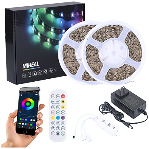 Kit De Luces De Tira Led 65.6ft (20m) 5050 Smd Rgb Luce...