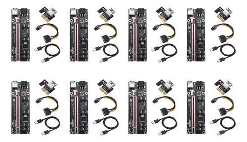 Tarjeta Vertical Pci-e Pci-e Reforzada 8x Ver009s, 1x A 16x