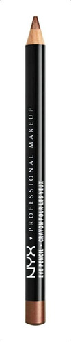 Lápiz delineador de ojos NYX Professional Makeup Slim Eye Pencil color café