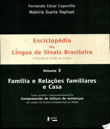 Livro Enciclopedia Da Lingua De Sinais Brasileira Vol 3