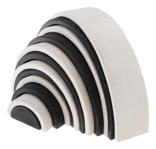 12 Unids / Set Bloques De Iris De Madera Juguete De