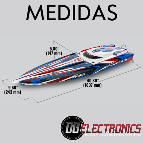 Lancha De Control Remoto Traxxas Spartan Sr 50mph Brushless