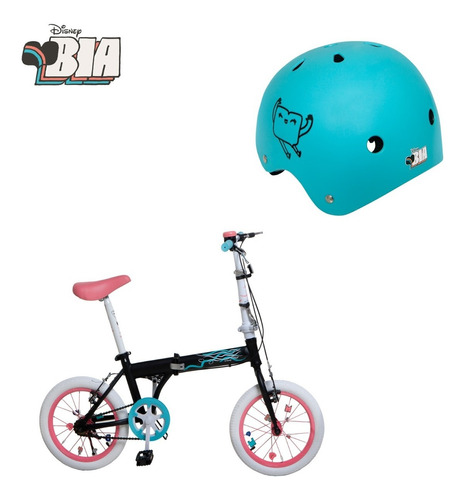 Bicicleta Plegable Bia Rodado 16 + Casco Infantil Bia Combo