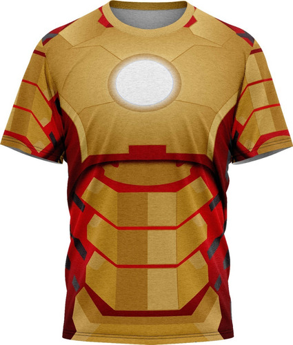Imagem 1 de 3 de Homem De Ferro - Camiseta Adulto - Tecido Dryfit