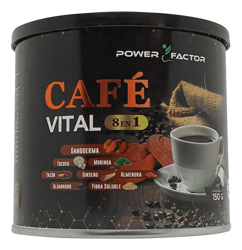 Café Vital Con Ganoderma 8 En 1 Lata 150 G