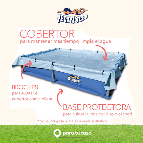 Cubre Pileta Cobertor Y Base Protectora Pelopincho 1010