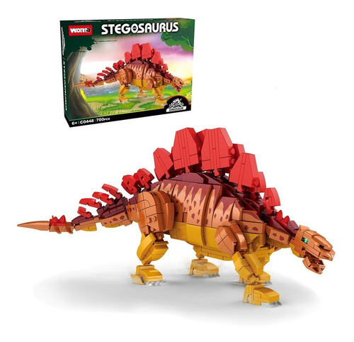 Bloques Armatodo Por 700 Piezas Modelo Dinosaurio Stegosauru