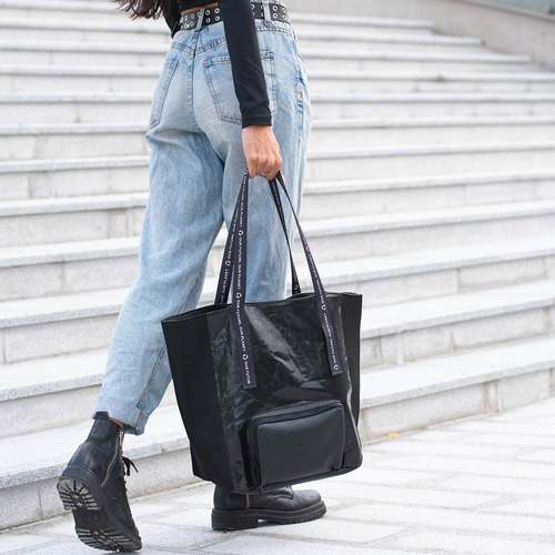 Imagen 5 de 10 de Cartera Bolso Tote Bag Grande Xl Ecocuero Urbana Mujer