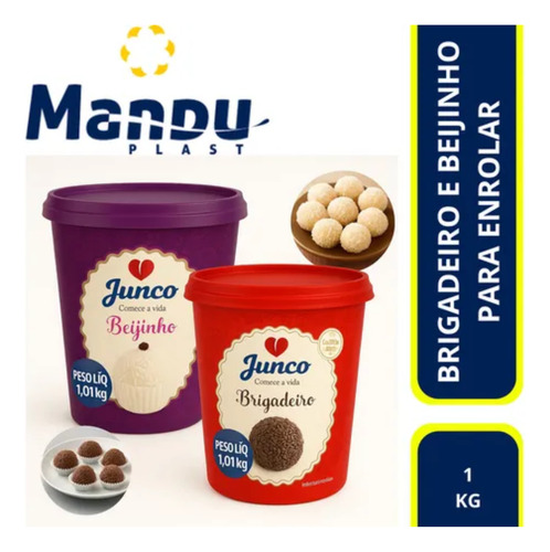 Kit Beijinho E Brigadeiro 1kg Junco Rende 400 Docinhos!!!