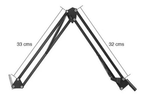 Imagen 3 de 4 de Brazo Soporte De Micrófono Ajustable Atril Metalico Mesa
