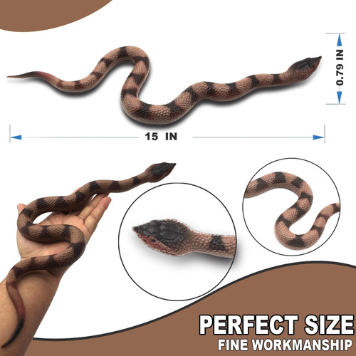 Serpiente De Goma Realista De 30cm Para Ahuyentar Pájaros