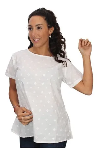 Blusa blanca basica mujer new arrivals