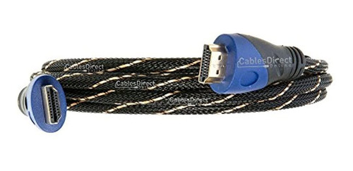 Cable Hdmi Chapado En Oro Premium De 6 Pies Con Canal De Ret