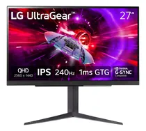 Comprar LG 27 Ultragear Qhd (2560x1440) Gaming Monitor, 240hz, 1ms, Vesa Displayhdr 400, G-sync And Amd Freesync Premium, Hdmi 2.1, Displayport, 4-pole Hp Out Dts Hp:x, Tilt\u002Fheight\u002Fpivot Stand, Black