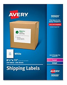 Avery Etiqueta Envio Impresora Laser E Inyeccion Tinta 250