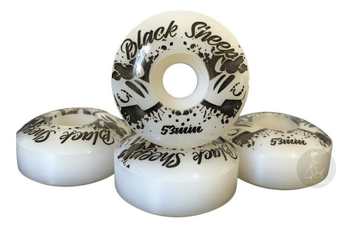 Roda Skate Black Sheep Semi Profissional + Rolamento Brinde Cor Branca