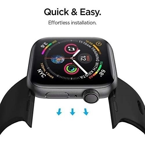 Imagen 6 de 6 de Malla Spigen Silicone Fit Apple Watch 40mm O 38mm Negra