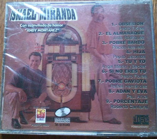 Cd Ismael Miranda Vol2 - Serie Puerto Rico - Original Nuevo