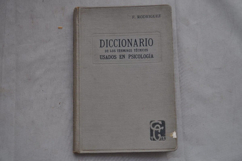 Diccionario Términos Técnicos  Psicología 1916 Cabaut
