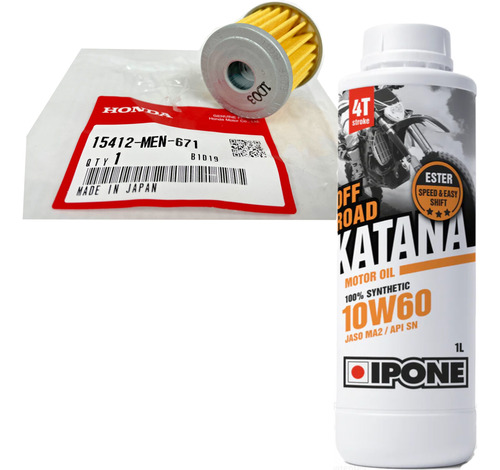 Kit Aceite Ipone Katana Off Road + Filtro Aceite Crf 240/450