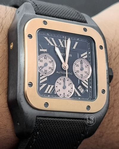 Cartier Santos 100 Xl Chronograph Rosegold & Titanium Dlc (Usado)