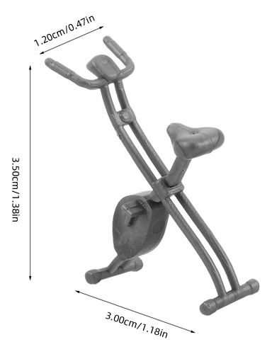 Minibicicleta Estática Dollhouse Con Equipo De Gimnasio Doll